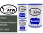 Preview: Nissan, Medium Platinum Metallic, RC / KK4: 500ml Lackdose + 500ml Klarlack + 250ml Härter - Set, von ATW Autoteile West.